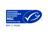 Marine Stewardship Council (MSC) certifies wild-caught seafood products that are sustainably sourced. The stocks are fished in a way that does not threaten the population's long-term health and minimizes the damaging effects of fishing to the surrounding wildlife and ecosystem.